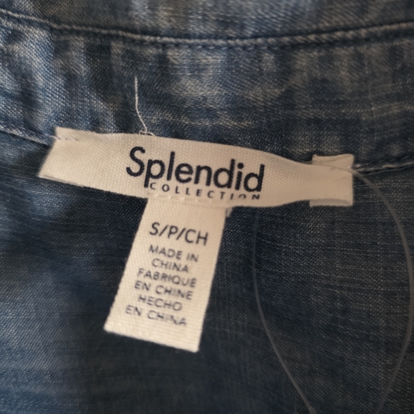 Splendid Wren Indigo Chambray Shift Minidress • NWOT 🦈 - Picture 8 of 9